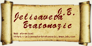 Jelisaveta Bratonožić vizit kartica
